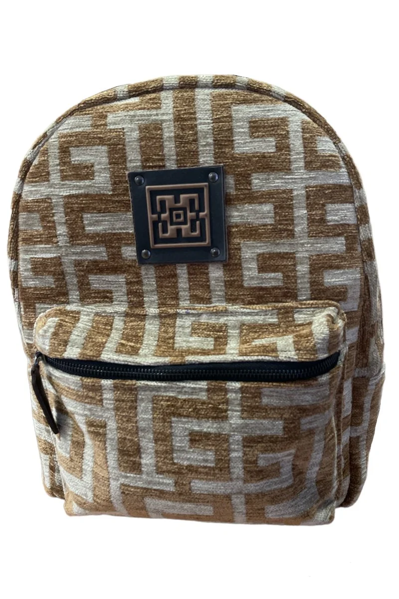 Φωτογραφία προϊόντος: Midneto Polymnia I Light Brown Beige Chenille Labyrinth Bag