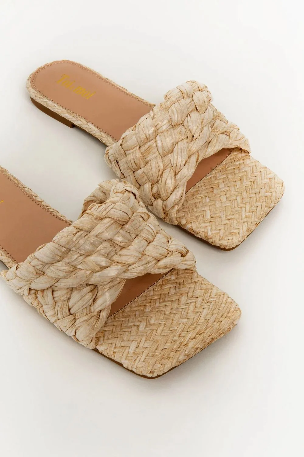 Φωτογραφία προϊόντος: Σανδάλια flat από raffia Toi & Moi / Άμμος