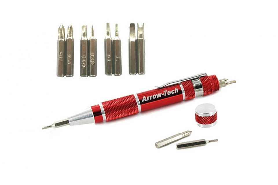 Φωτογραφία προϊόντος: OEM Benson Tools –Κατσαβίδι στυλό τσέπης με 8 ανταλλακτικές μύτες 110mmX14mm