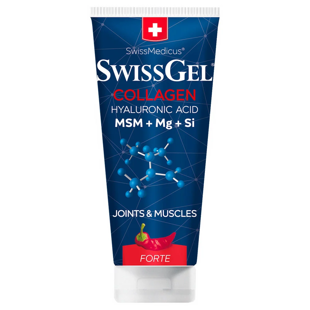 Φωτογραφία προϊόντος: Swiss Medicus Herbamedicus Swiss Gel Collagen Forte Θερμαντική Κρέμα με Θαλάσσιο Κολλαγόνο + Υαλουρονικό 200ml