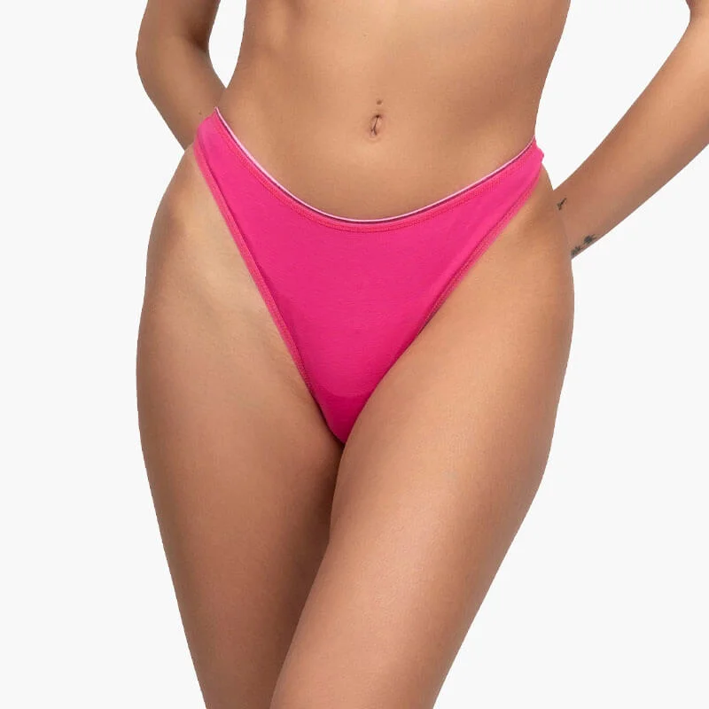 Φωτογραφία προϊόντος: AA UNDERWEAR A.A UNDERWEAR Κυλοτάκι String 90% Cotton ροζ με ροζ λάστιχο