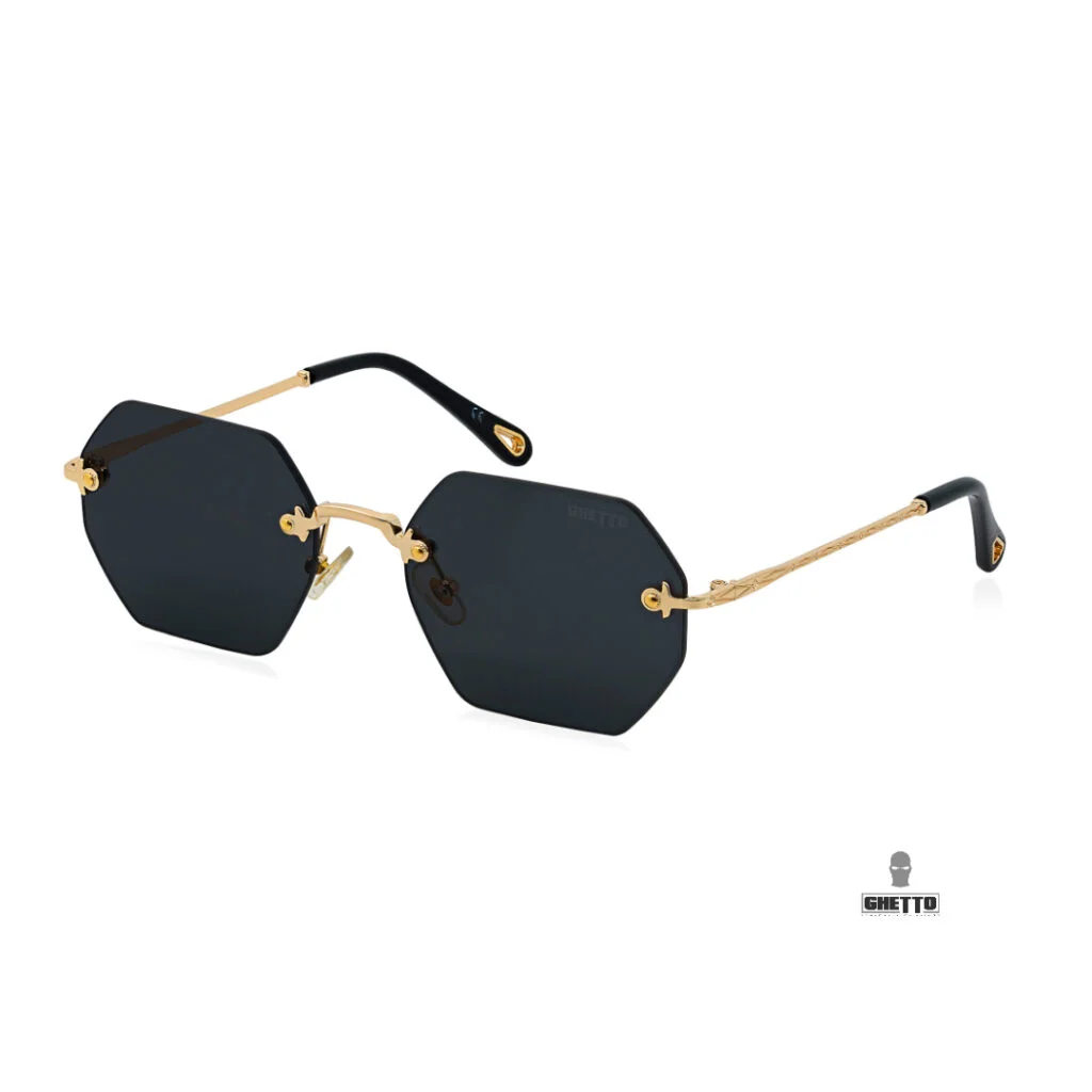 Φωτογραφία προϊόντος: Ghetto Hexagon Sunglasses Gold Frame For Women Grey