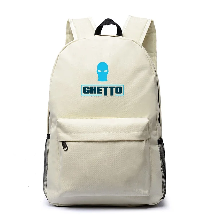 Φωτογραφία προϊόντος: Ghetto Sport Backpack Mask Logo Unisex | Lightweight Streetwear Backpack White