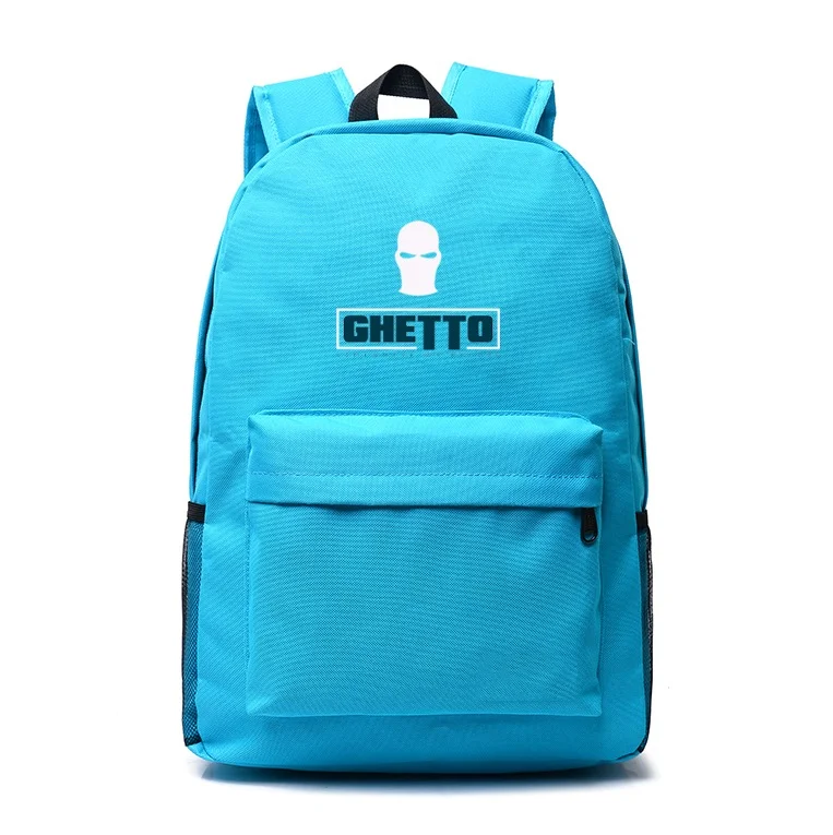 Φωτογραφία προϊόντος: Ghetto Sport Backpack Mask Logo Unisex | Lightweight Streetwear Backpack Blue Miami