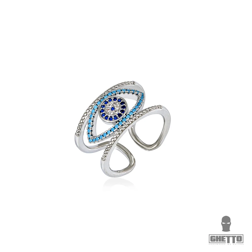 Φωτογραφία προϊόντος: Ghetto Greek Eye CZ Adjustable Ring