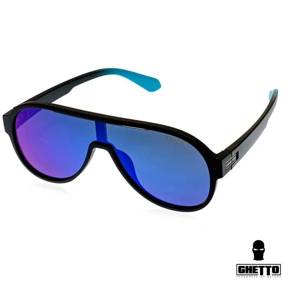 Φωτογραφία προϊόντος: Ghetto Vintage Aviator Sunglasses Black Frame Unisex Blue