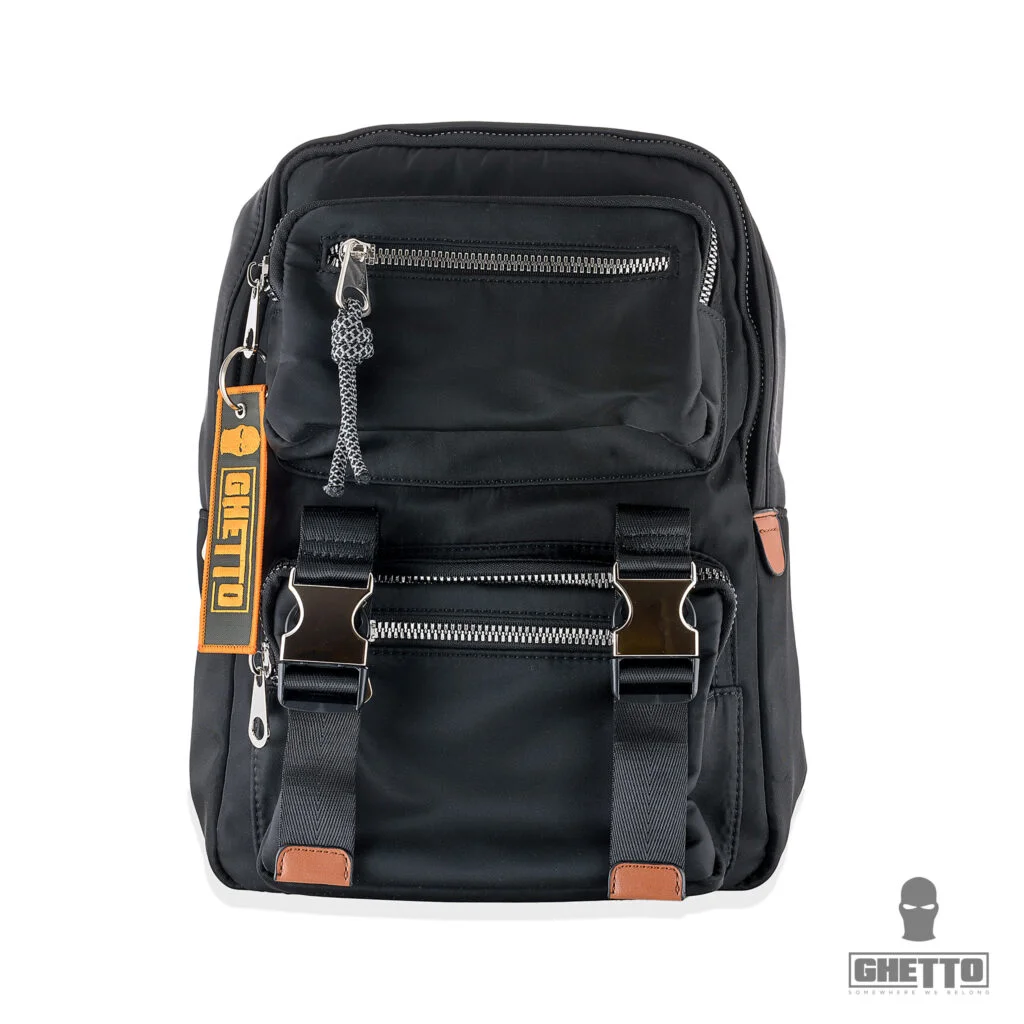 Φωτογραφία προϊόντος: Ghetto Medium Black Urban Utility Backpack with Multi-Pocket Design