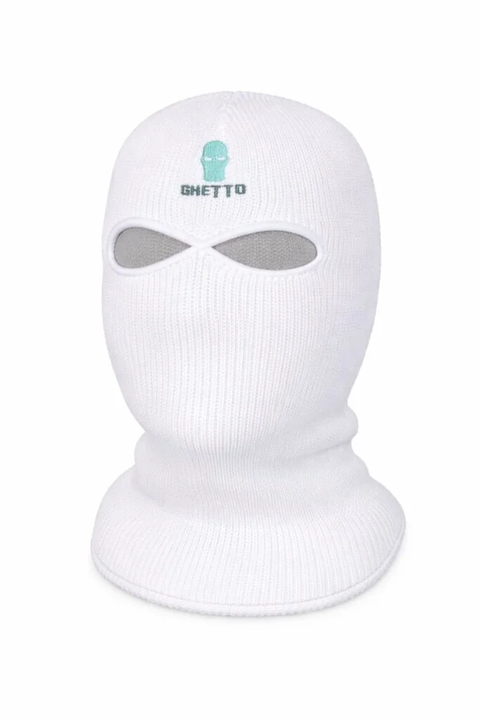 Φωτογραφία προϊόντος: Ghetto White Full Face Ski Mask | Embroidered Logo Unisex