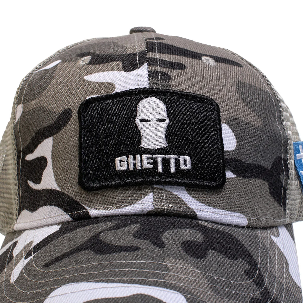 Φωτογραφία προϊόντος: Ghetto Mask Limited Camouflage Greek Flag Cap | Streetwear 6 Panel Gray