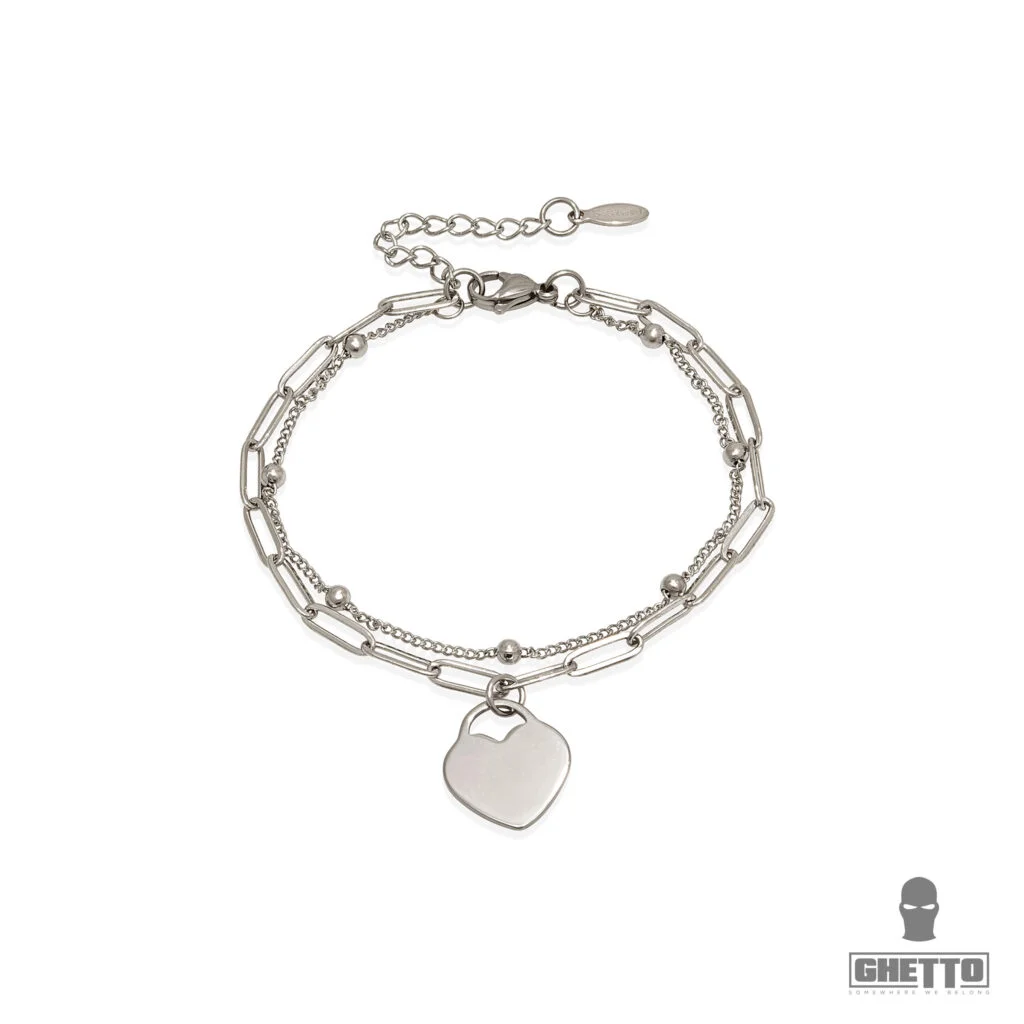 Φωτογραφία προϊόντος: Ghetto Heart Double Layer Bracelet SS