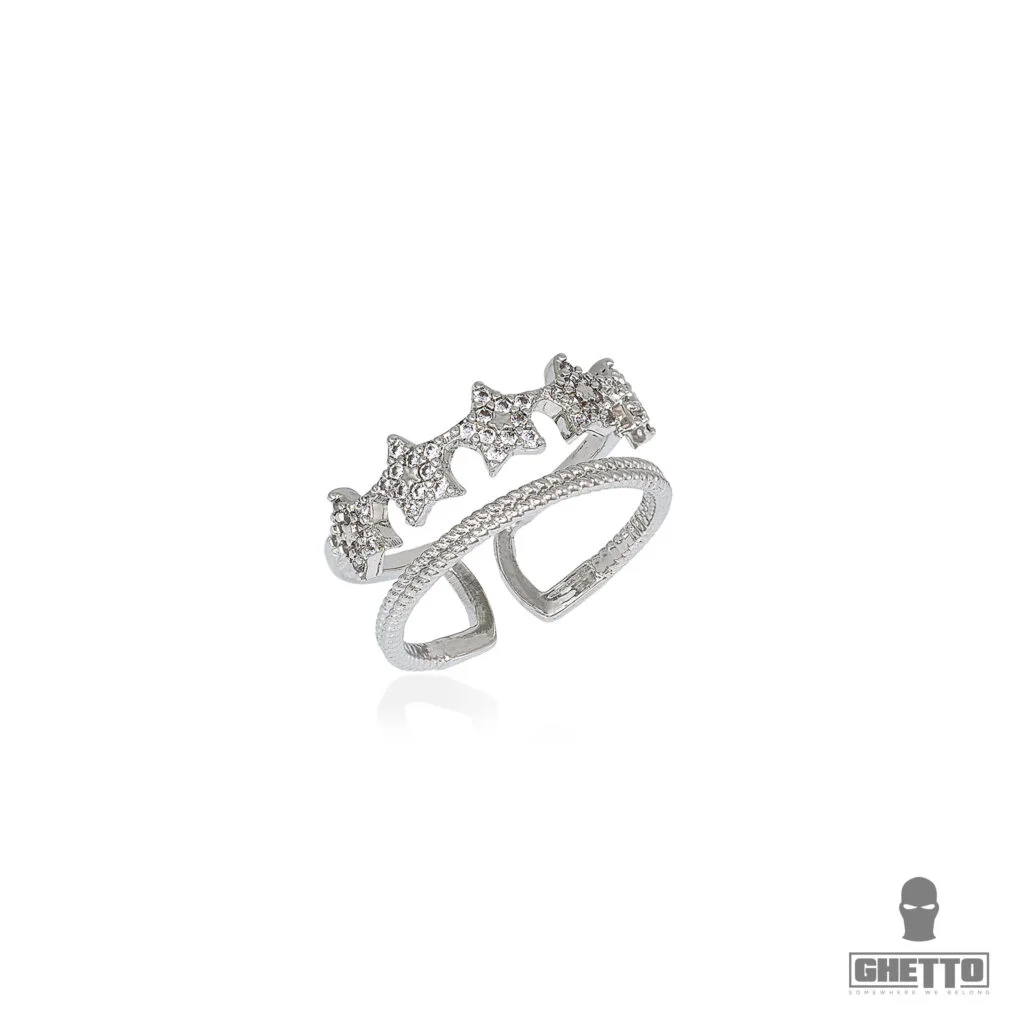 Φωτογραφία προϊόντος: Ghetto Open Stars Stainless Steel Adjustable Ring For Women