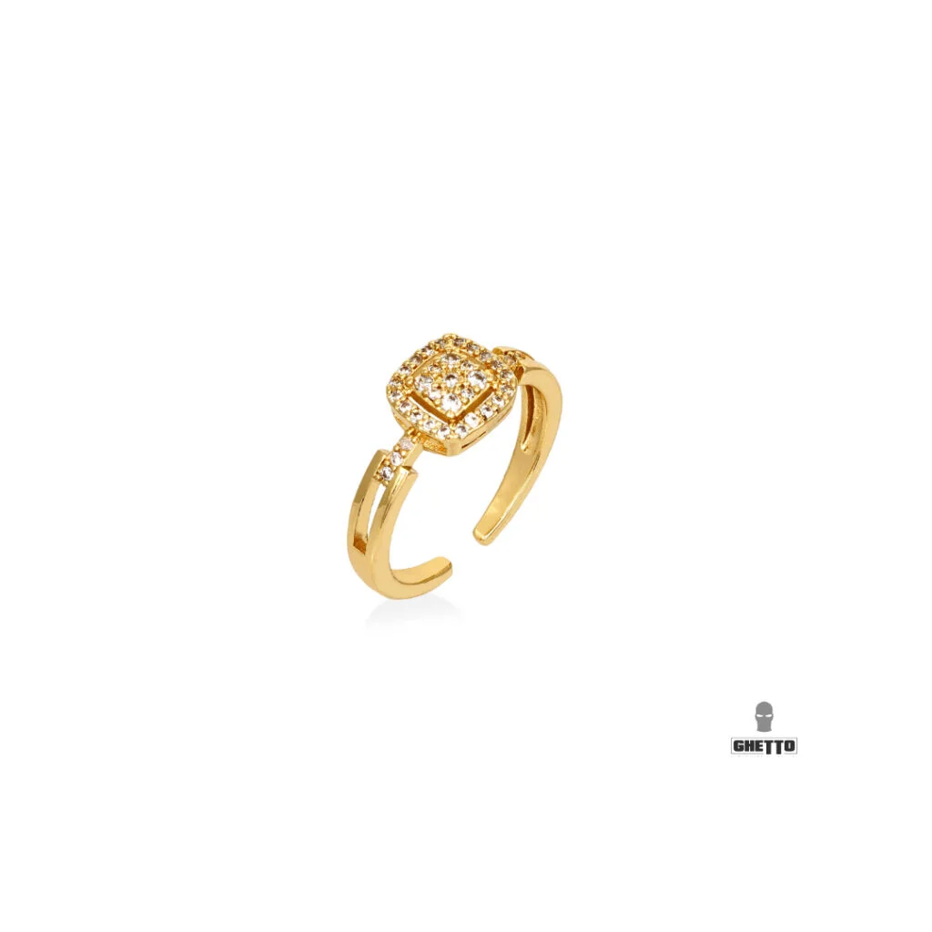 Φωτογραφία προϊόντος: Ghetto Square ZC Ring Adjustable Gold