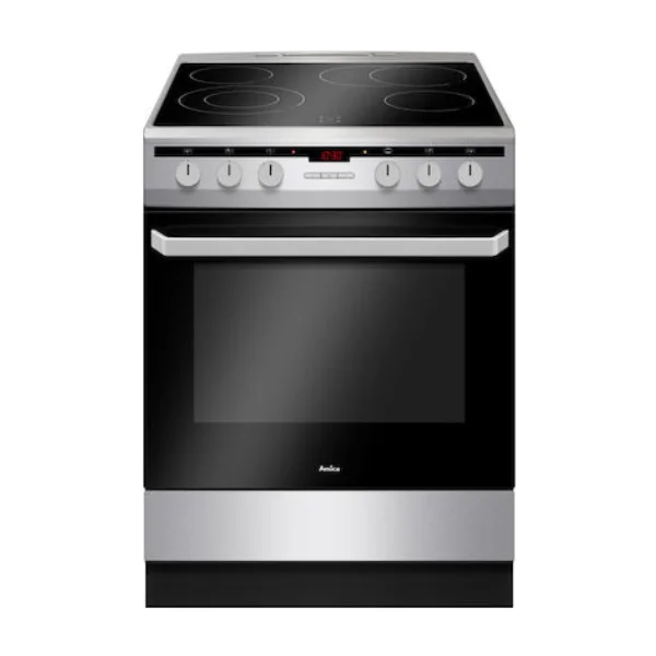Φωτογραφία προϊόντος: Κουζίνα Amica 6018CE3.434EHTAKDQXX 65lt με Κεραμικές Εστίες Π60εκ. Inox