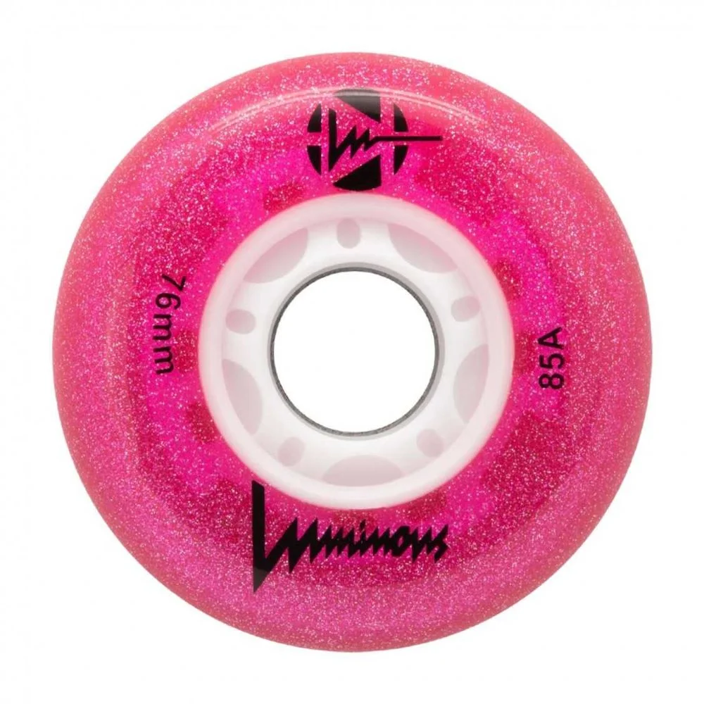 Φωτογραφία προϊόντος: LUMINOUS WHEELS Luminous 76χιλ./85A Ροδάκια Led - Glitter Pink (4αδα)