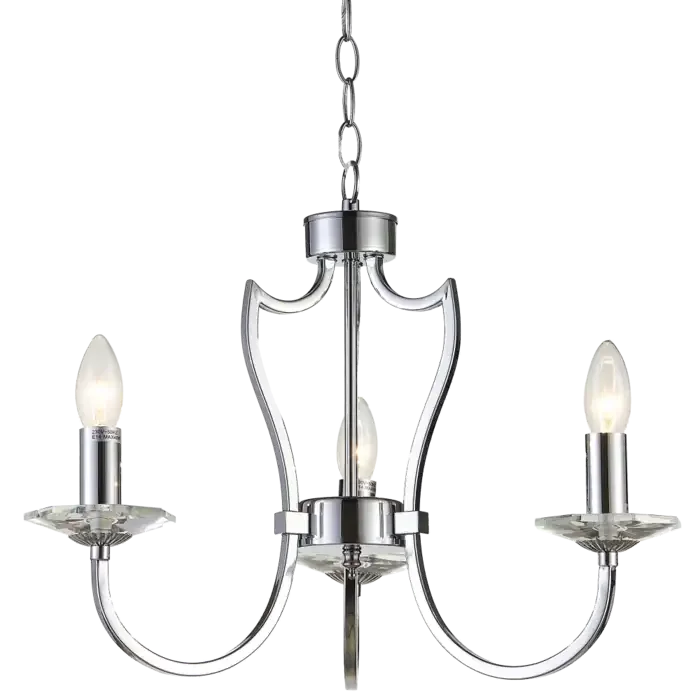 Φωτογραφία προϊόντος: COSMOLight Pendant Lamp Riga P03755CH χρώμιο με κρυστάλλους – κλασικό και πρωτότυπο φωτιστικό οροφής Ασημί