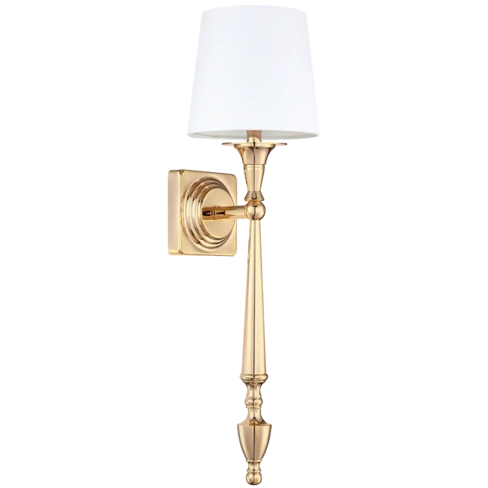 Φωτογραφία προϊόντος: COSMOLight Sconce Austin W01265AU-WH χρυσό με λευκό καπέλο – κομψό και αρμονικό φωτιστικό τοίχου