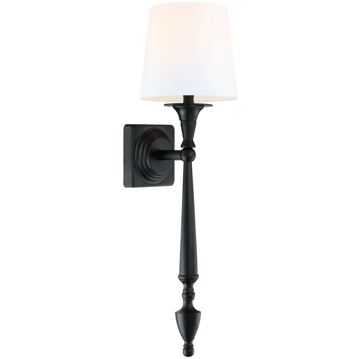 Φωτογραφία προϊόντος: COSMOLight Sconce Austin W01296BK-WH μαύρο ματ με λευκό καπέλο – κομψό και αρμονικό φωτιστικό τοίχου