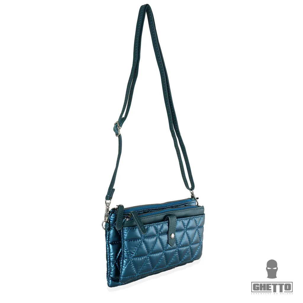 Φωτογραφία προϊόντος: Ghetto Quilted Crossbody Bag | Minimal Everyday Luxury Sky Blue