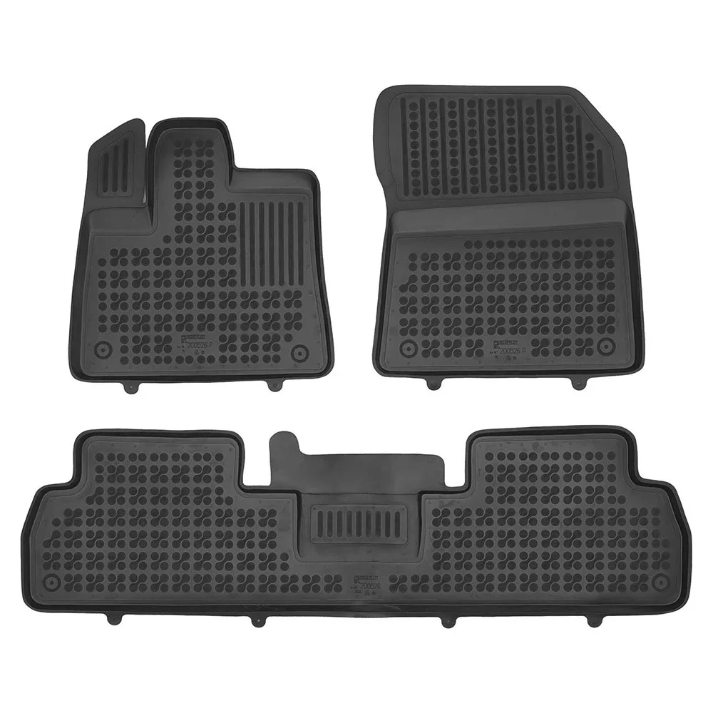 Φωτογραφία προϊόντος: Citroen Berlingo III / Opel Combo E / Peugeot Rifter / Toyota Proace City Verso (2018+) λαστιχένια μαύρα πατάκια σκαφάκια Rezaw Plast - 3τμχ