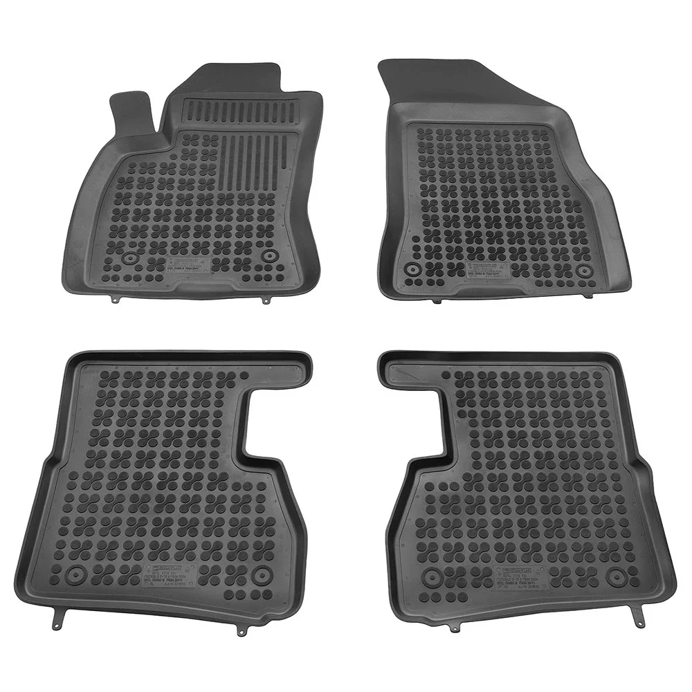 Φωτογραφία προϊόντος: Fiat Doblo (2010-2018) / Opel Combo D (2010-2018) 5/7 θέσεις λαστιχένια μαύρα πατάκια σκαφάκια Rezaw Plast - 4τμχ
