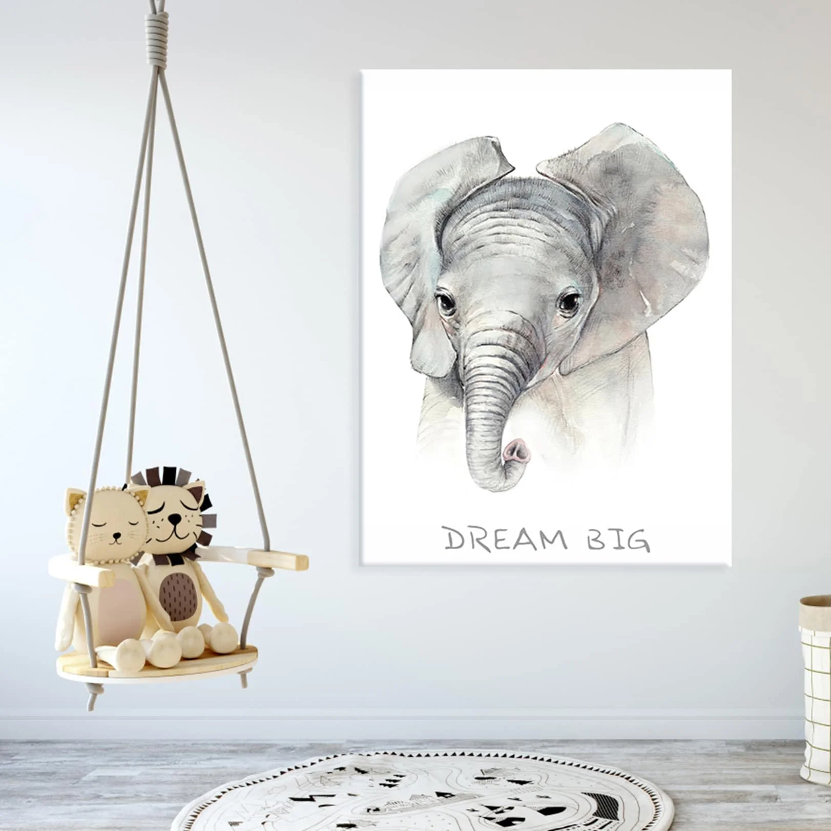 Φωτογραφία προϊόντος: Πίνακας Σε Καμβά - Dream Big Like An Elephant