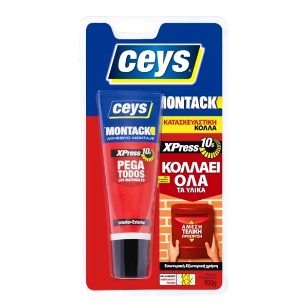 Φωτογραφία προϊόντος: Ceys Κόλλα Κατασκευαστική Montack XPRESS 10sec. 100gr