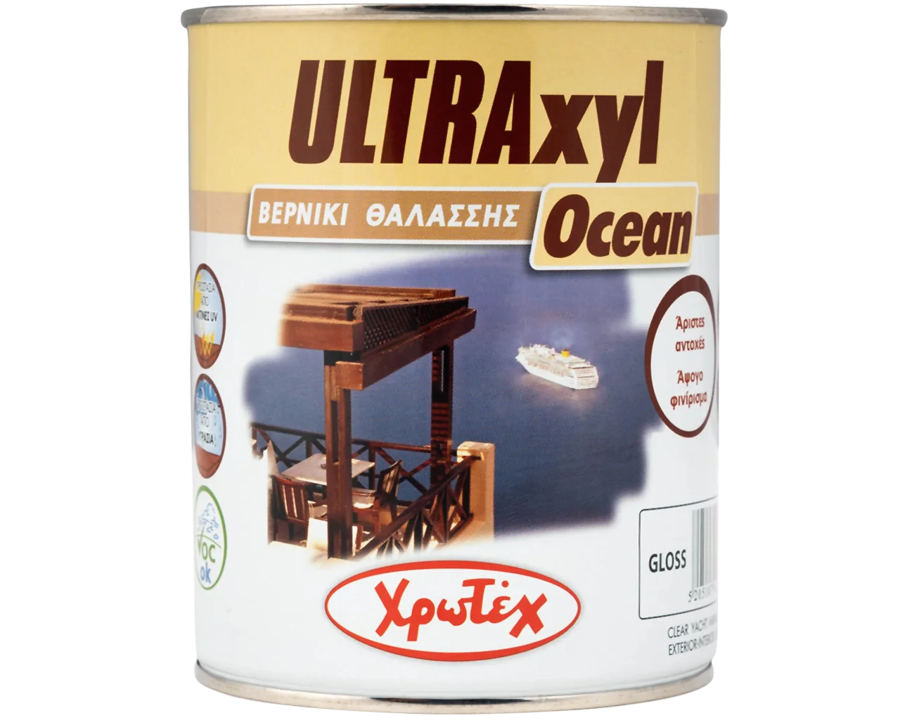 Φωτογραφία προϊόντος: Χρωτέχ Ultraxyl Ocean Βερνίκι θαλάσσης Διαλύτη Διάφανες