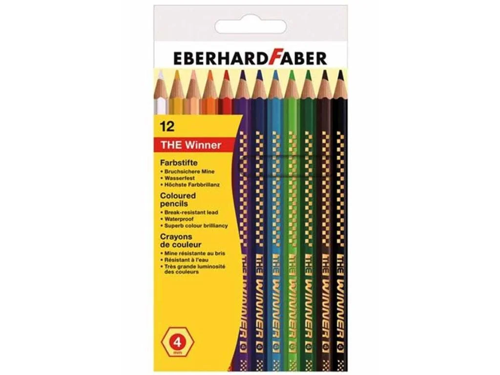 Φωτογραφία προϊόντος: Ξυλομπογιές Eberhard Faber The Winner 4mm σετ 12 χρώματα