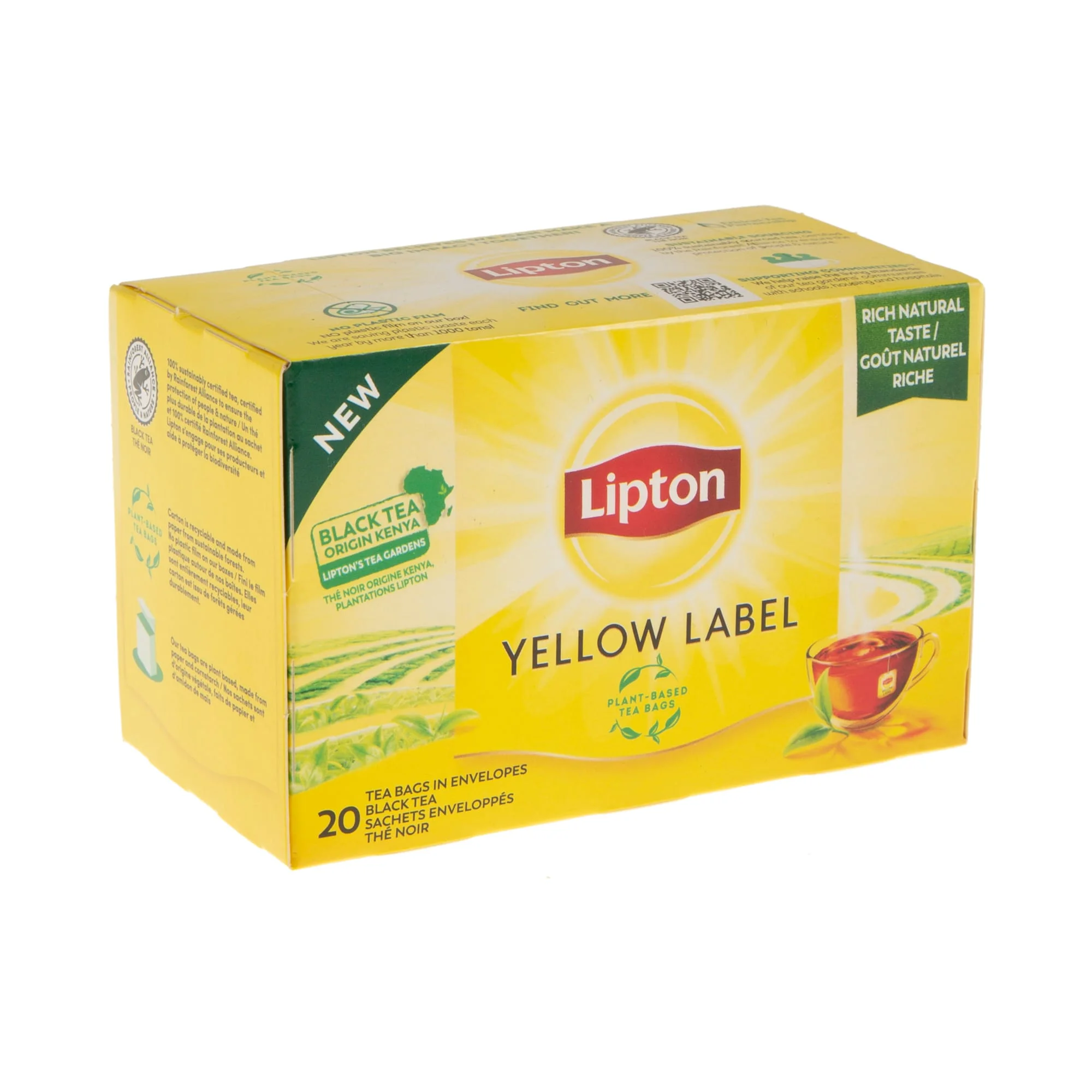 Φωτογραφία προϊόντος: OEM Lipton Yellow Label μαύρο τσάι κουτί 20 x 1,5 γρ.