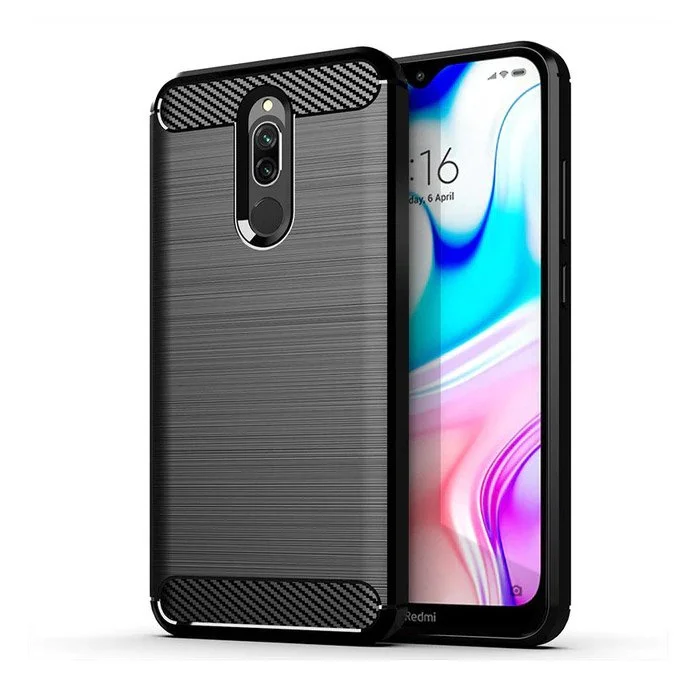 Φωτογραφία προϊόντος: OEM Carbon Case Flexible Cover Θήκη TPU για Xiaomi Redmi 8 μαύρη