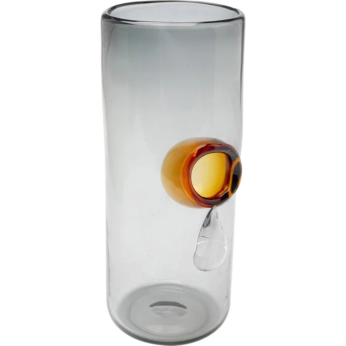 Φωτογραφία προϊόντος: KARE Βάζο Drip Γυαλί Γκρι 17*15*38εκ. - Γκρι - 17Μx15Πx38Υ