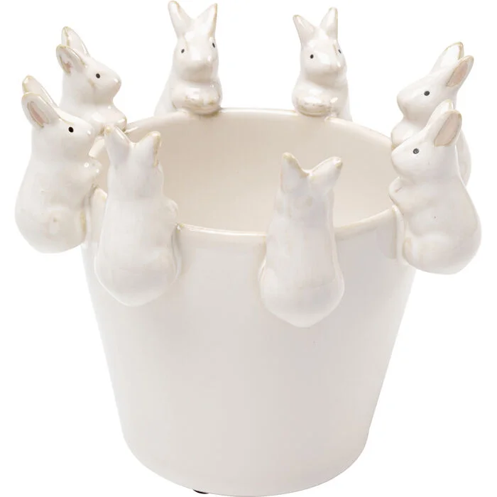 Φωτογραφία προϊόντος: KARE Βάζο Cute Bunnies Κεραμικό Λευκό 16*16*14εκ. - Λευκό - 16Μx16Πx14Υ