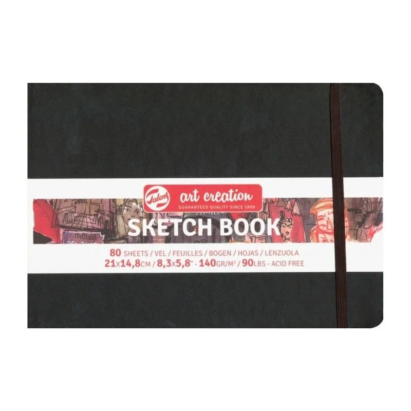 Φωτογραφία προϊόντος: Μπλοκ Σχεδίου Royal Talens Sketchbook Art Creation 80Φ 140gr 14.8x21cm Μαύρο 9314005M