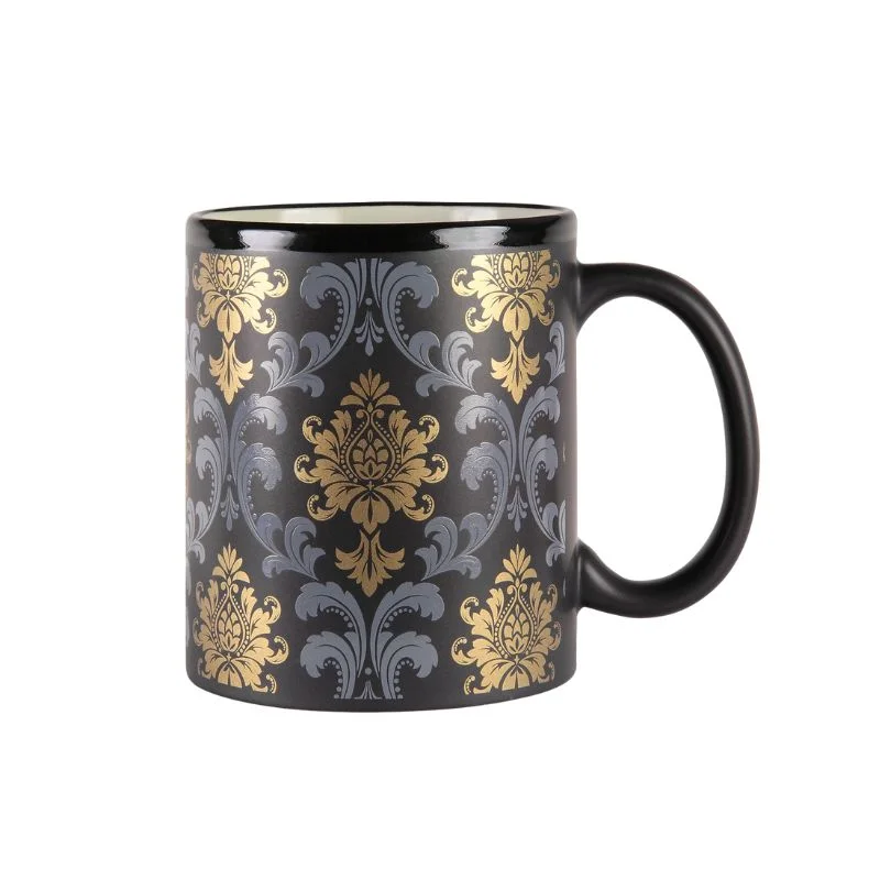 Φωτογραφία προϊόντος: Κούπα Kεραμική Castelli Milano Baroque Gold 300ml Μαύρη QMUG06