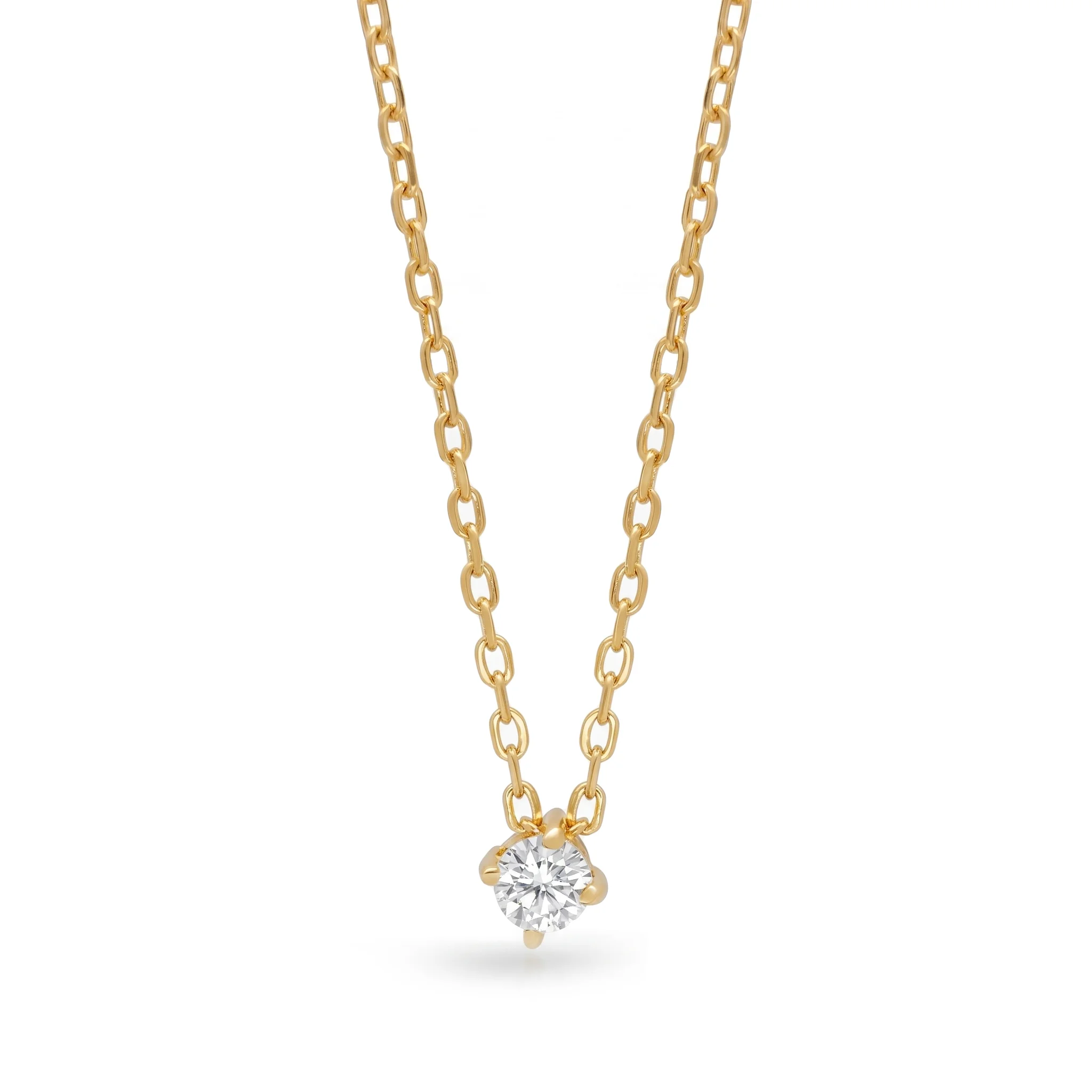 Φωτογραφία προϊόντος: Κολιέ Μονόπετρο με Moissanite Diamond από Ασήμι KL3943