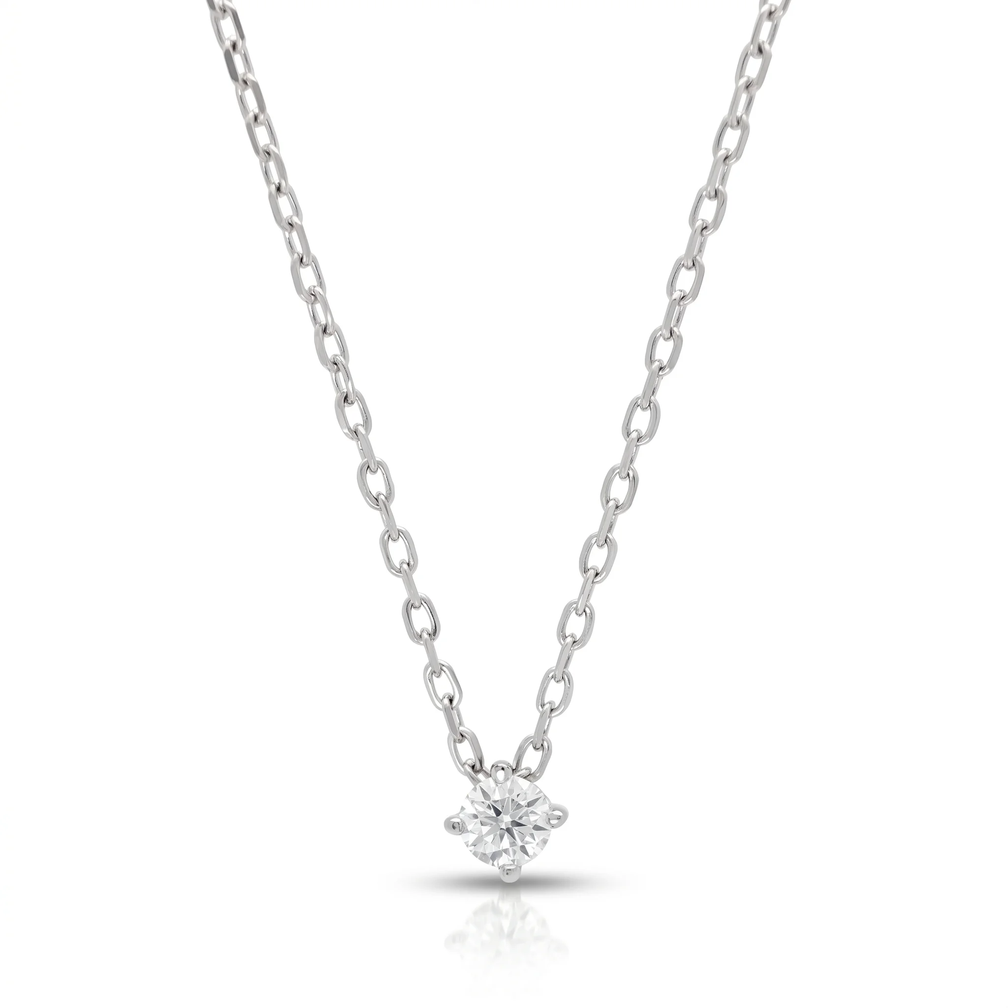 Φωτογραφία προϊόντος: Κολιέ Μονόπετρο με Moissanite Diamond από Ασήμι KL3942