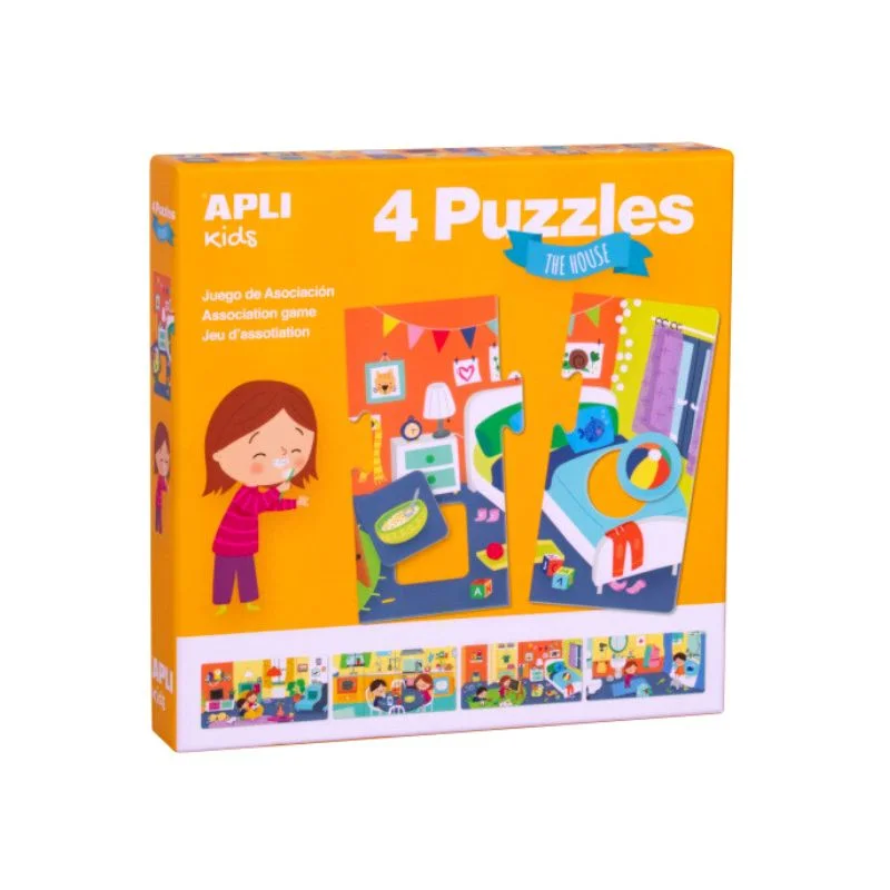 Φωτογραφία προϊόντος: Παιδικό Puzzle Apli Kids The House 21x5x28cm 4τμχ 4pcs 3+ Ετών 17894