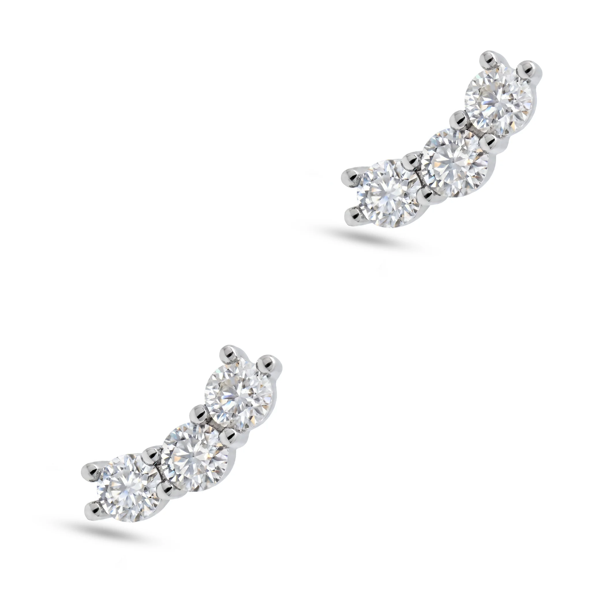 Φωτογραφία προϊόντος: Σκουλαρίκια με Moissanite Diamonds από Ασήμι SK4059