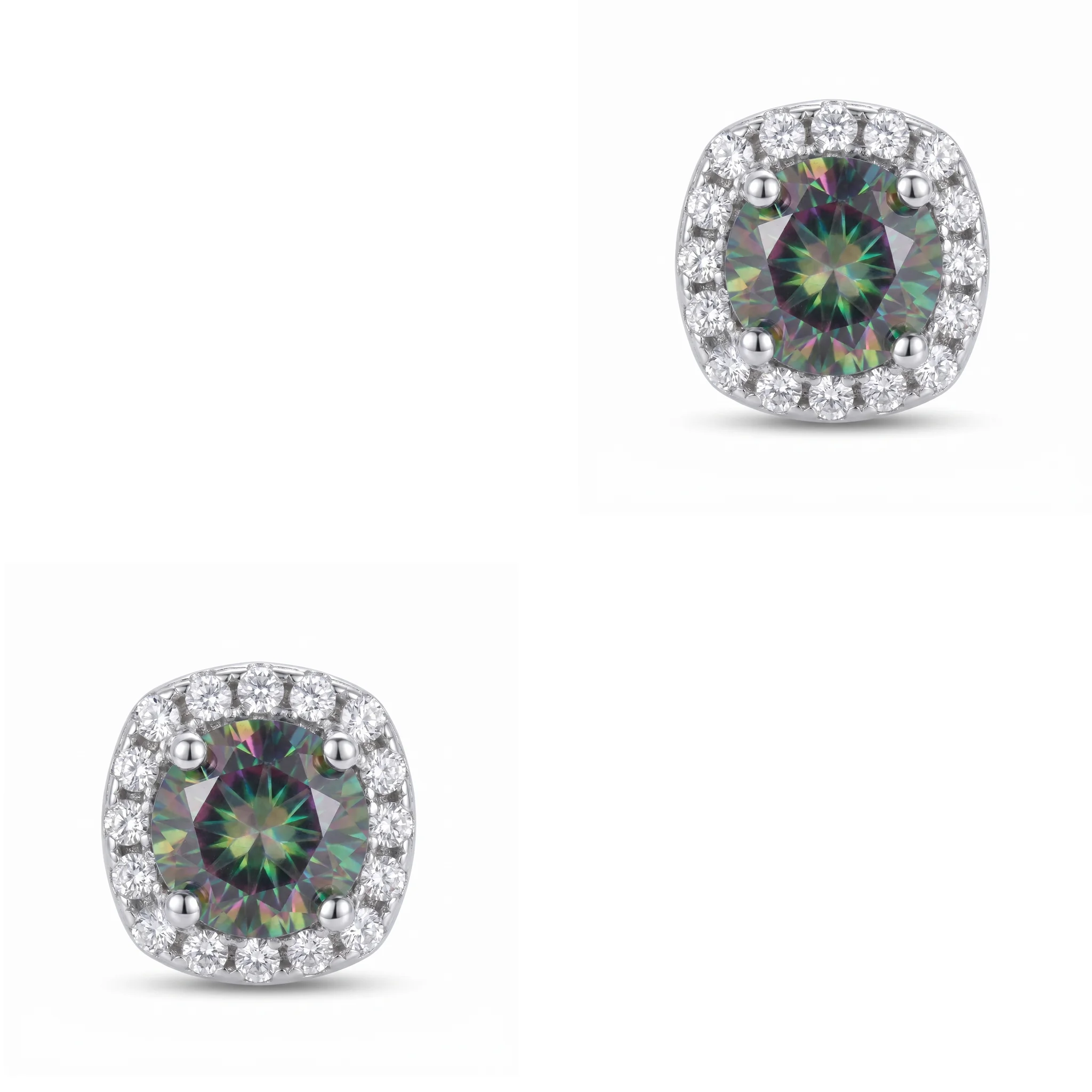 Φωτογραφία προϊόντος: Σκουλαρίκια με Moissanite Diamonds από Ασήμι SK4064