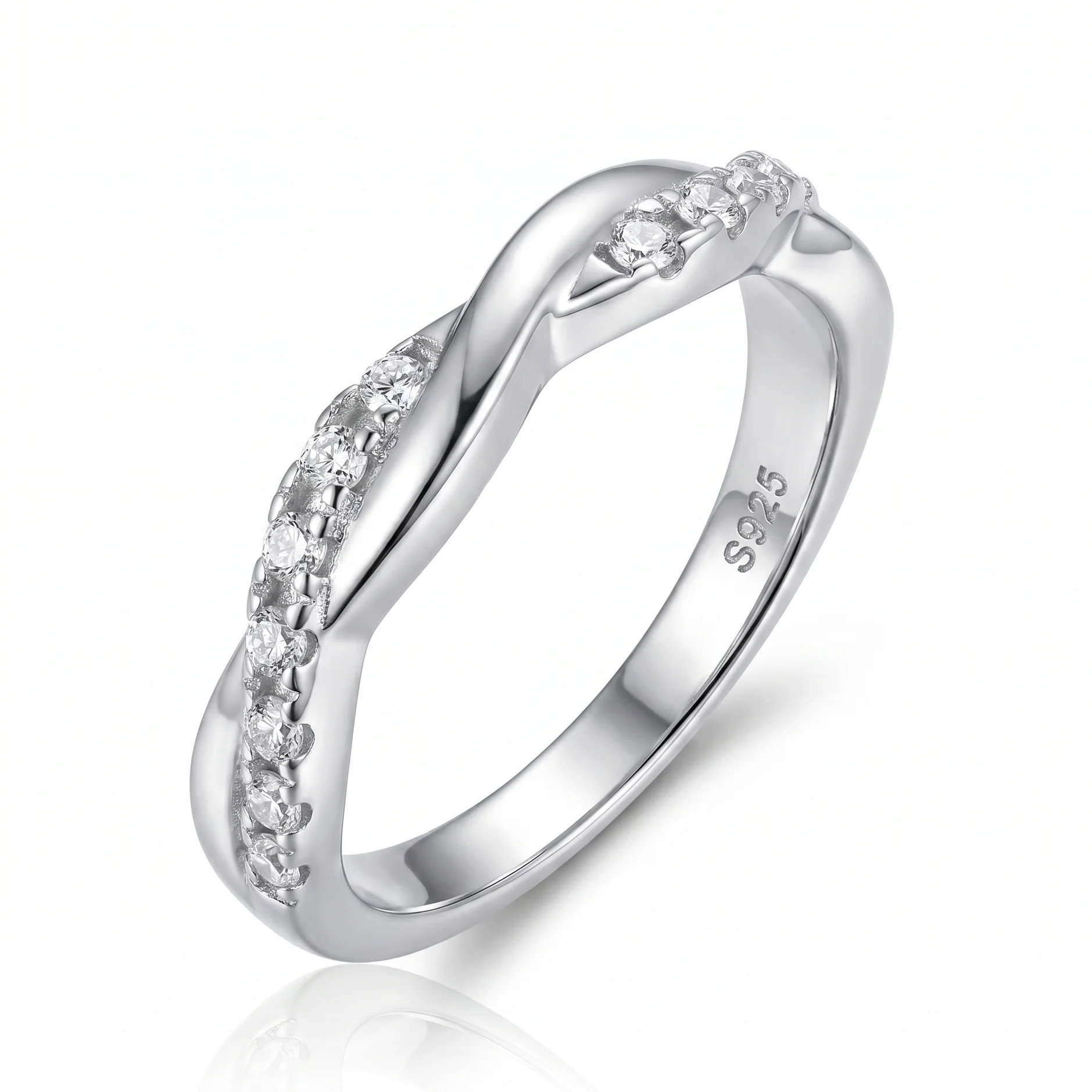 Φωτογραφία προϊόντος: Δαχτυλίδι με Moissanite Diamonds από Ασήμι DX2804