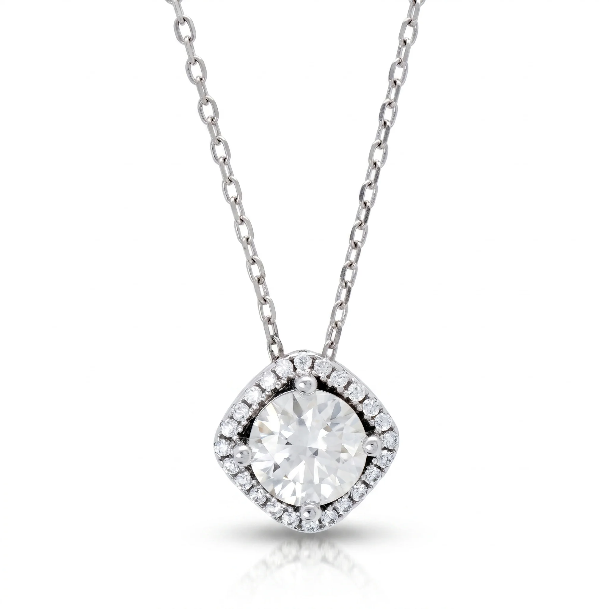 Φωτογραφία προϊόντος: Κολιέ με Moissanite Diamonds από Ασήμι KL3723