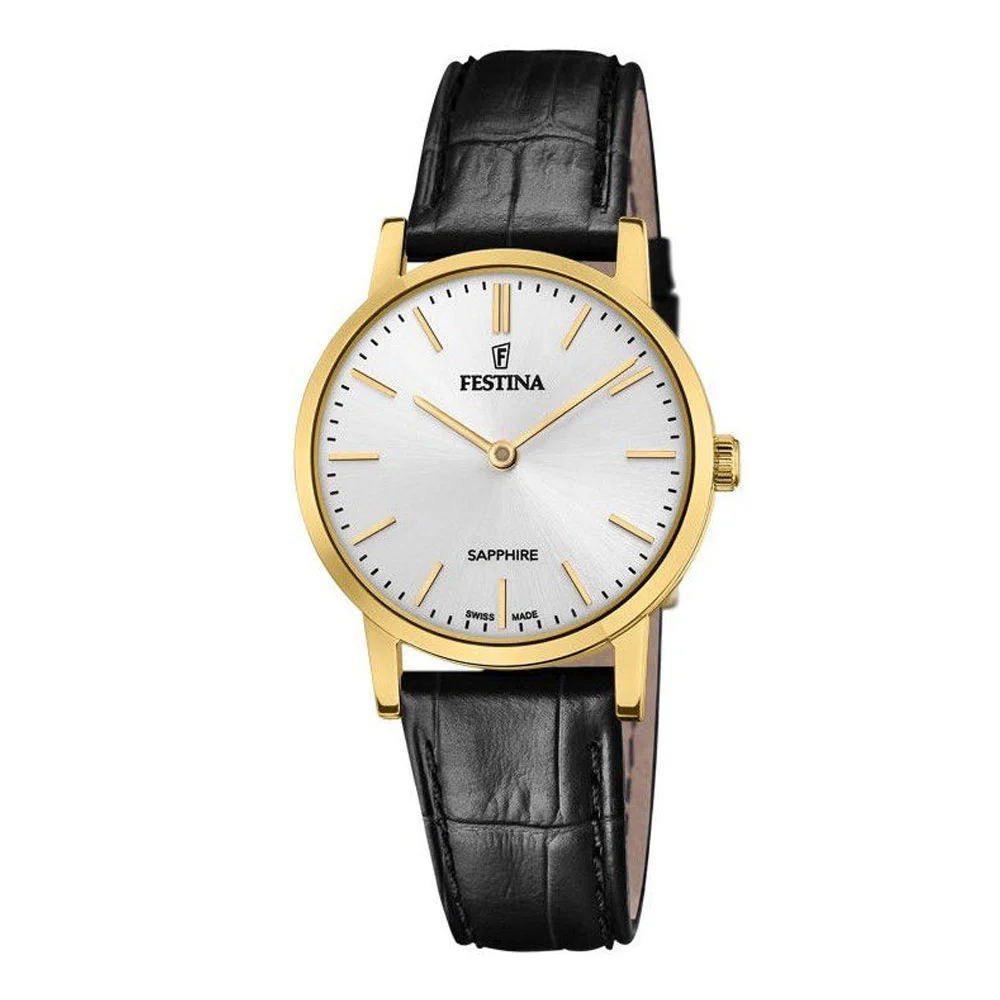 Φωτογραφία προϊόντος: FESTINA Swiss Made Βlack Leather Strap F20017/1