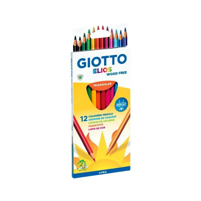 Φωτογραφία προϊόντος: Σετ Ξυλομπογιές Giotto Elios Wood Free Triangular 12τμχ F275800