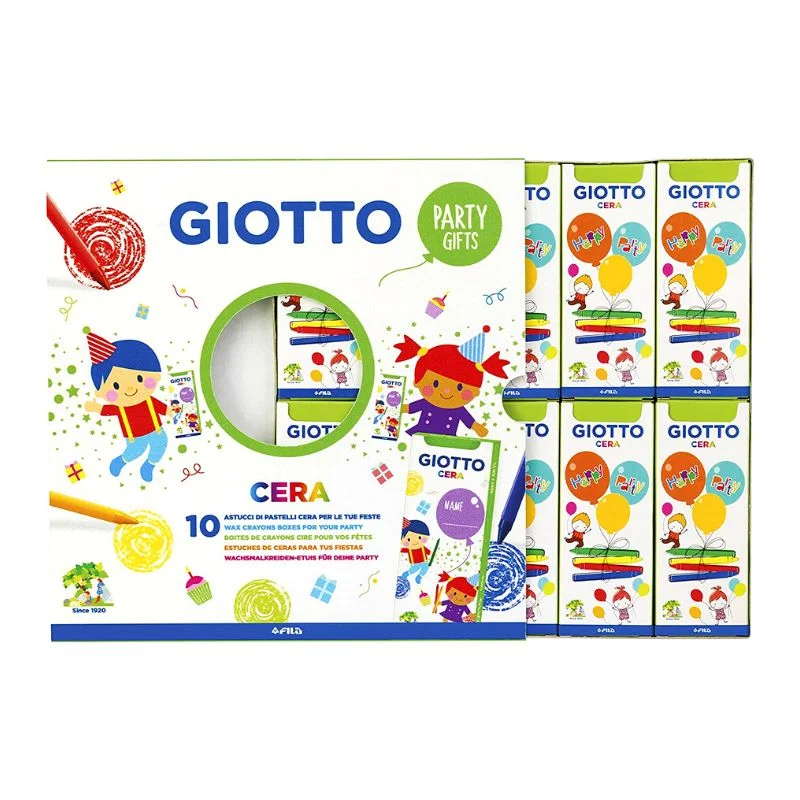 Φωτογραφία προϊόντος: Σετ Κηρομπογιές Giotto Party Gifts 10τμχ x 4 Χρωμάτα 20x20cm 311000