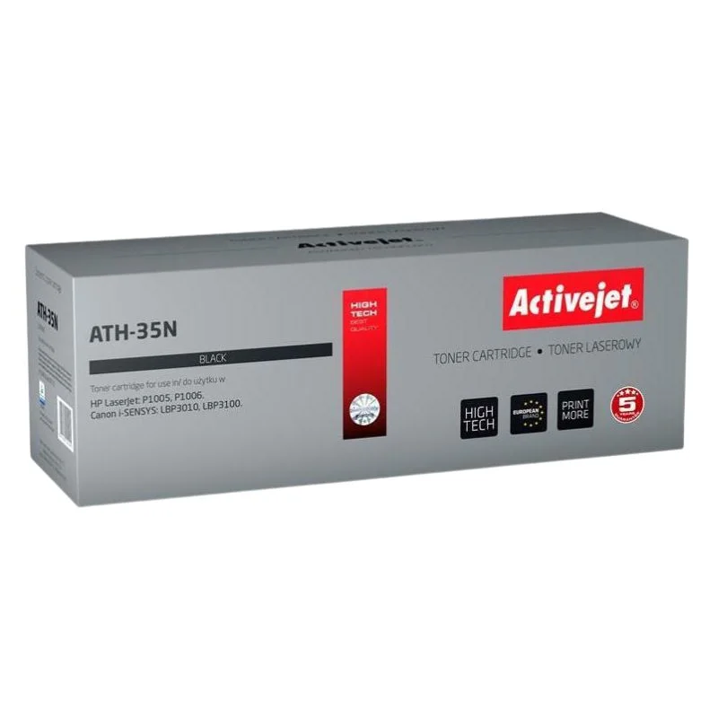 Φωτογραφία προϊόντος: Συμβατό Toner Εκτυπωτή Laser ActiveJet HP 35A (CB435A) / Canon CRG-712 1800 Pages Black ATH-35N