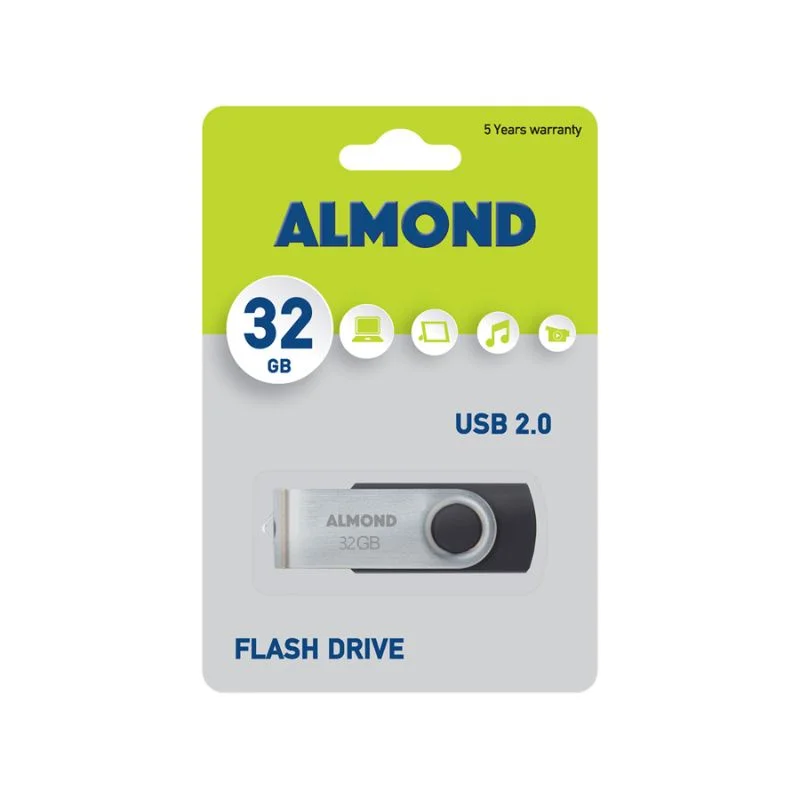 Φωτογραφία προϊόντος: USB 2.0 Flash Drive Almond Twister 32GB Μαύρο