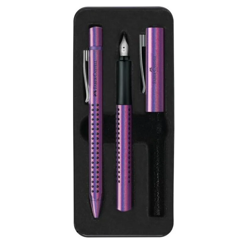 Φωτογραφία προϊόντος: Σετ Στυλό και Πένα Faber-Castell Grip Glam Violet Μωβ 201534