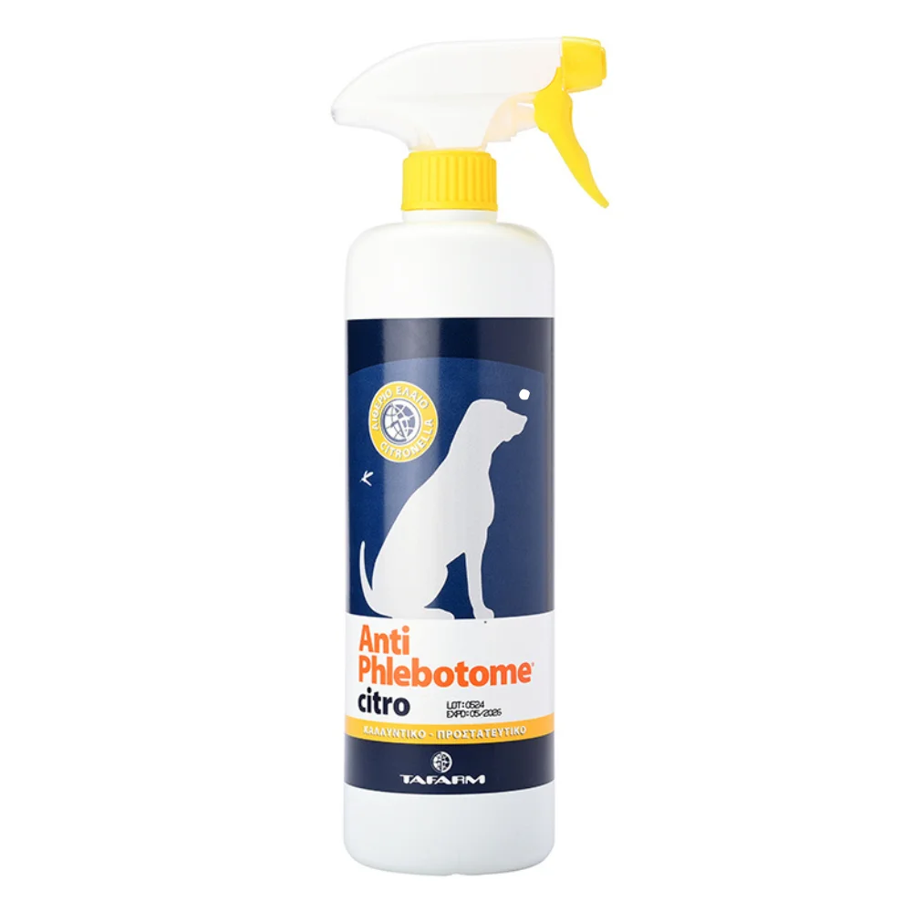 Φωτογραφία προϊόντος: Tafarm Spray Anti-Phlebotome Citro 750ml– Εντομοαπωθητικό Υγρό για Σκύλους