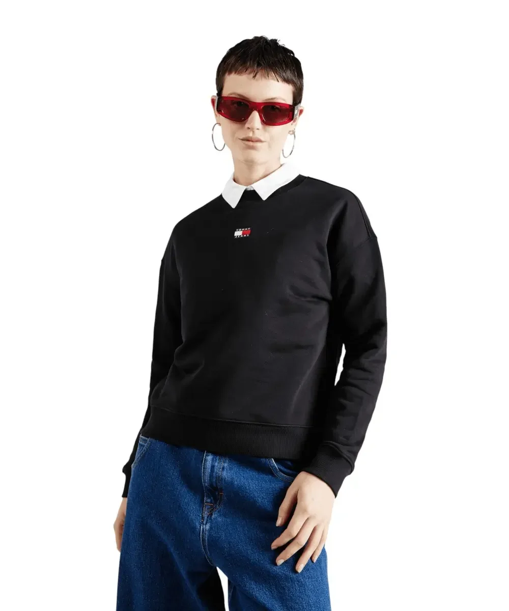 Φωτογραφία προϊόντος: Tommy Hilfiger - Γυναικείο Φούτερ Badge Loose Fit DW0DW17325-BDS Μαύρο