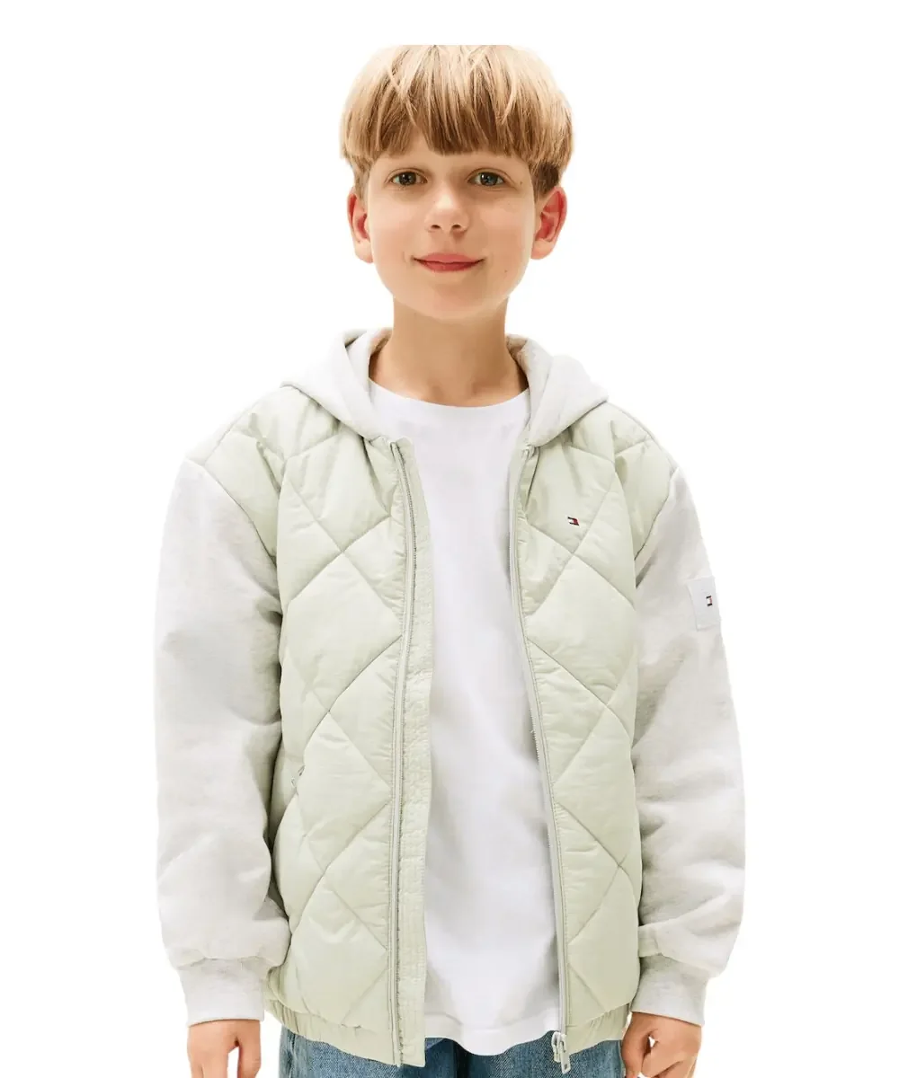 Φωτογραφία προϊόντος: Tommy Hilfiger - Παιδικό Μπουφάν Quilted Hooded Relaxed Bomber KB0KB09736-M1C Πράσινο